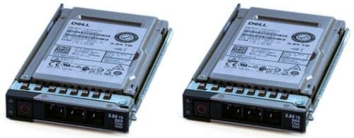 2x NEW Dell 3.84TB 2.5" SAS 12G SSD N85XX Toshiba KPM5XRUG3T84 + G14/G15 Caddy