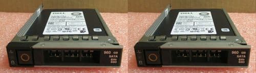 2x New Dell 960GB 2.5" SATA 6G MU TLC SSD MTFDDAK960TDT XMWMK +14/15th Gen Caddy