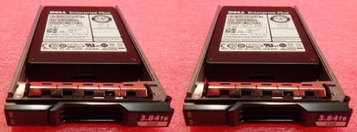 2x NEW Dell Compellent 3.84TB 2.5" 12G RI SAS SSD 400-AJDE 4NMJF Enterprise Plus