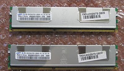 2x Samsung M393B5170DZ1-CF8 4Gb 2Rx4 PC3-8500R DDR3-1066 Registered RAM Memory