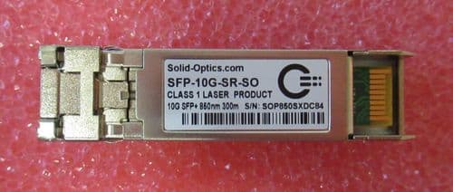 2x Solid-Optics SFP-10G-SR-SO 10GBase 850nm 300m SFP+ Transceiver Module