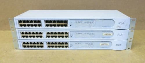 3 x 3COM 3C16593B Super Stack III 3 24-Port Baseline Dual Speed Hub