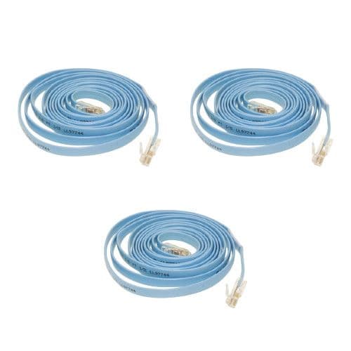 3 x Cisco 72-1259-01 6-Foot RJ45 to RJ45 Rollover Console Cable