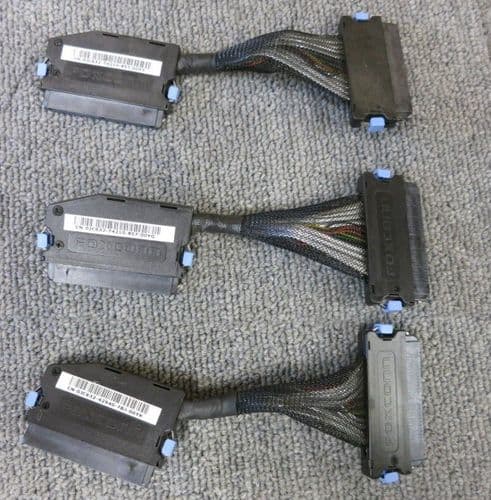 3 x Dell JC632 SAS X4 PERC 5x8 Daughter Control Backplane Cable Poweredge 2950