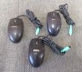 3 x Dell Logitech M-S69 851841-1000 W1668 PS/2 Wired 3-Button Trackball Mouse