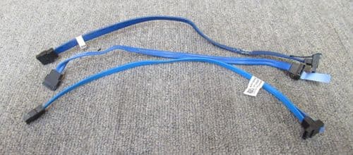 3 x Dell V702D 0V702D Blue 90 Degree SATA To SATA Data Cable 12" Assembly