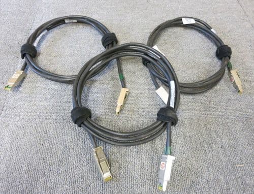 3 x EMC 038-003-509 HSSDC To HSSDC 2M Cable Symmetrix Dell RAID Array Network