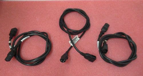 3 x HP 142263-001 2M Black PDU Power Extension Cable C14 Male To C13 Female