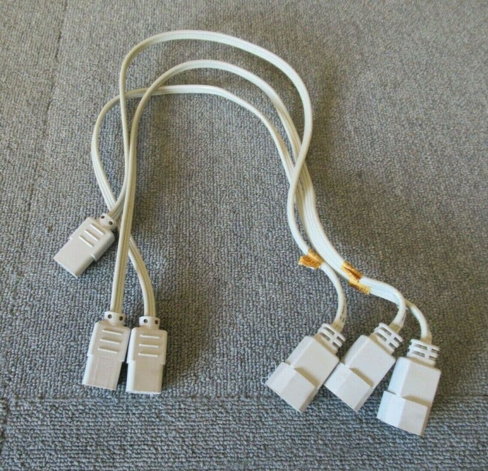 3 x HP 17-04216-11 C13 Female To C14 Male Power Extension Cable 2FT White
