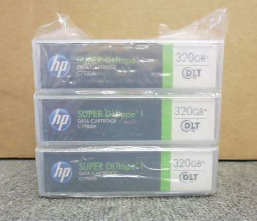 3 x HP C7980A New Sealed Super DLT Tape Data Cartridge 320GB - 201502035914