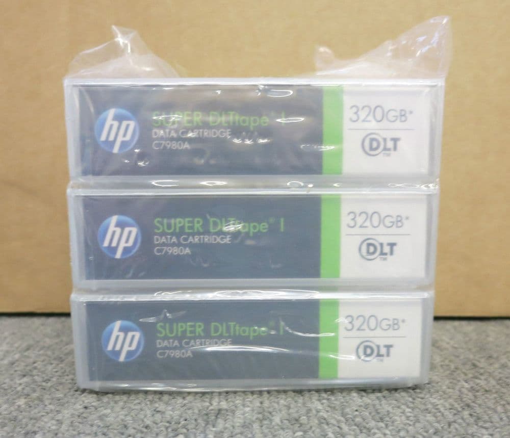3 x HP C7980A New Sealed Super DLT Tape Data Cartridge 320GB