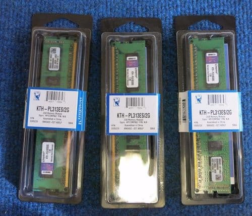 3 x Kington KTH-PL313ES/2G 2GB 240-Pin DDR3 SDRAM ECC DDR3 1333 Memory Module