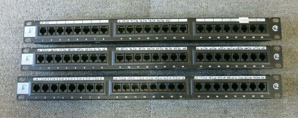 3 x Liberty Rack Mountable 24 Port 19