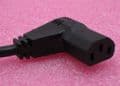3 x New 1.8M (5.9ft) UK Plug To Male IEC Right Angle 90 Degree C13 Cable Black