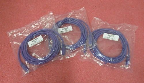 3 x New CableNet 60-7030 3m Cat6 RJ45 Violet U/UTP PVC 24AWG Patch Cable