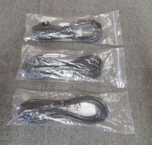 3 x New Dell T736H 0T736H 1.8M Male To Female IEC Extension Cable Black C13-C14