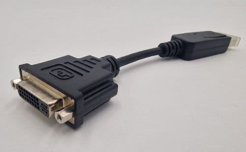 3 x New DisplayPort Male to DVI Female Adaptor Cable 15cm Black