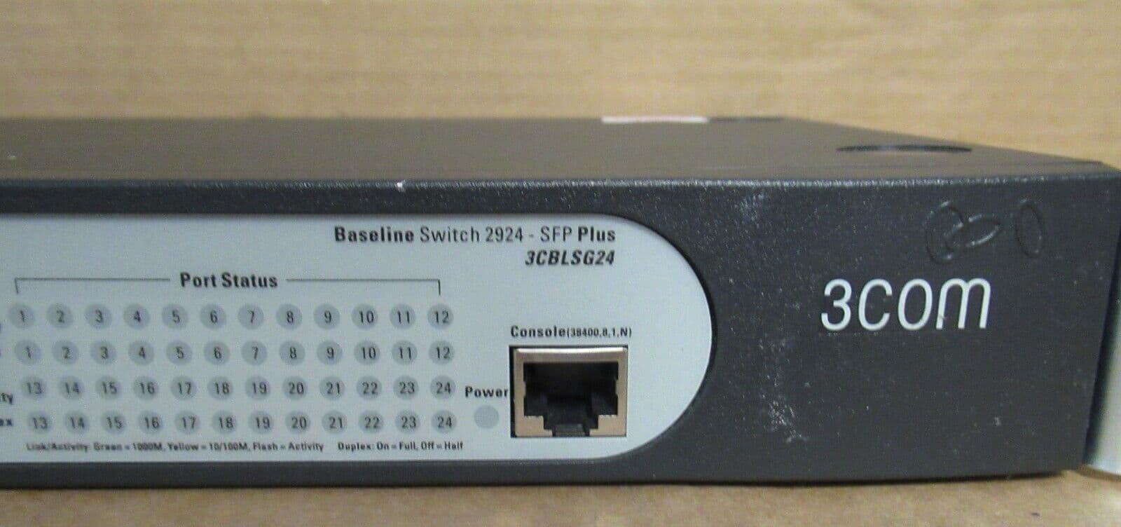 3Com Baseline Switch 2924 - SFP Plus 3CBLSG24 24-Ethernet Port Managed ...