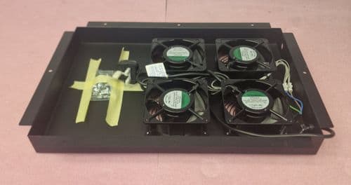 4 Way Sunon DP203A Cooling Fans Roof Mount Cabinet Tray Black