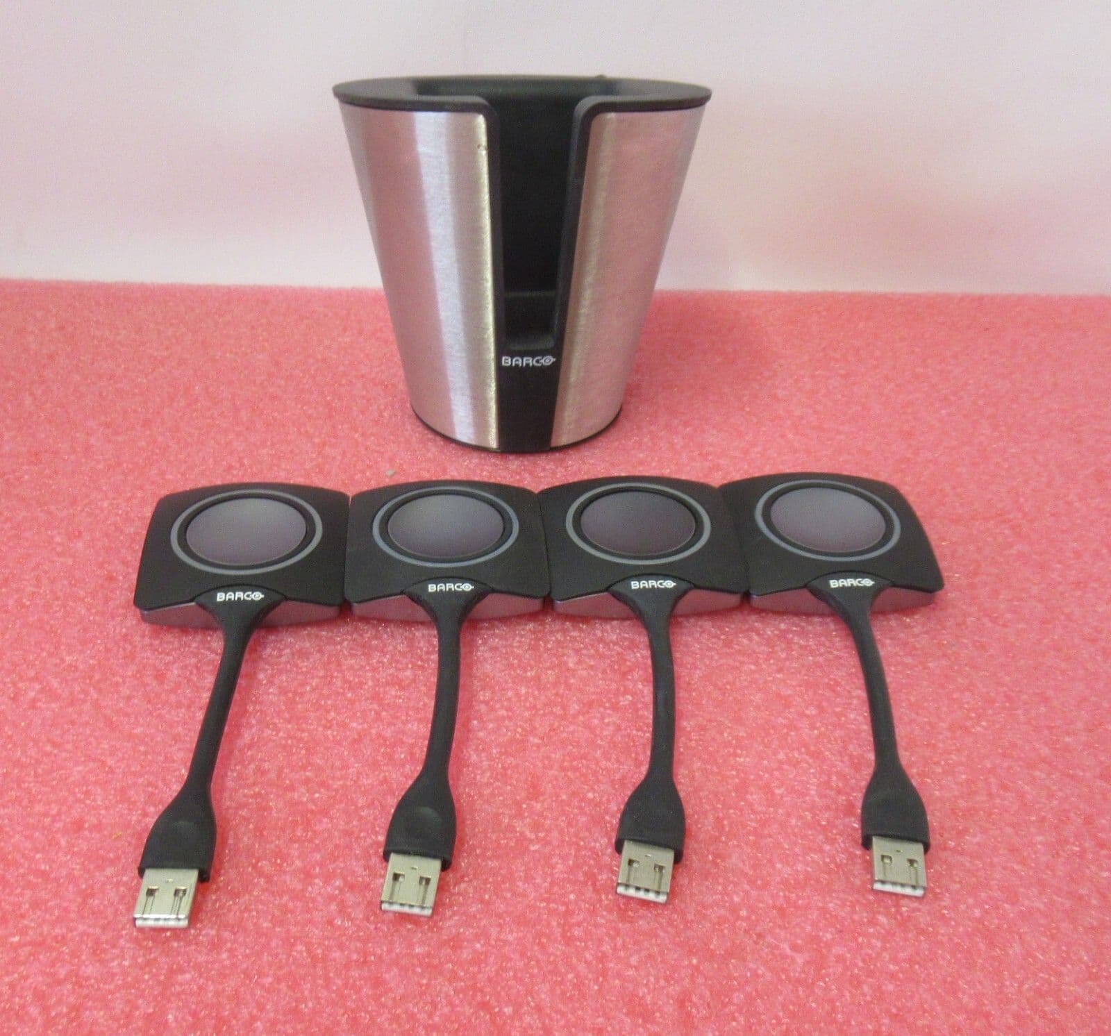 4 x Barco R9861006D01 ClickShare USB-A Buttons and Tabletop Holder ...