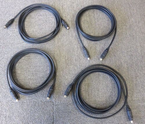 4 x Belkin ProSeries Keyboard PS/2 6 Pin Male To Male Cables 3M