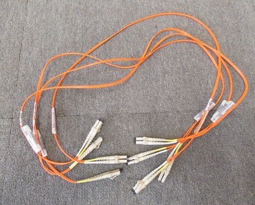 4 x Dell RH538 0RH538 1M Orange Multimode Duplex 50/125 LC To LC Fiber Cable