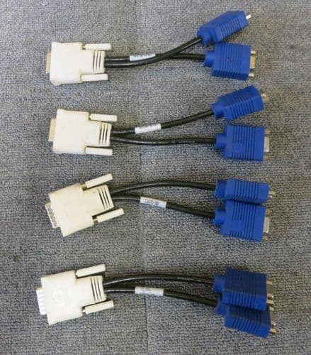 4 x HP 338285-008 Bizlink 08 42 DMS-59 To Dual VGA Splitter Cable