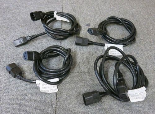 4 x IBM 39M5376 72" IEC Power Extension Cable Black C14 Male to C13 Female