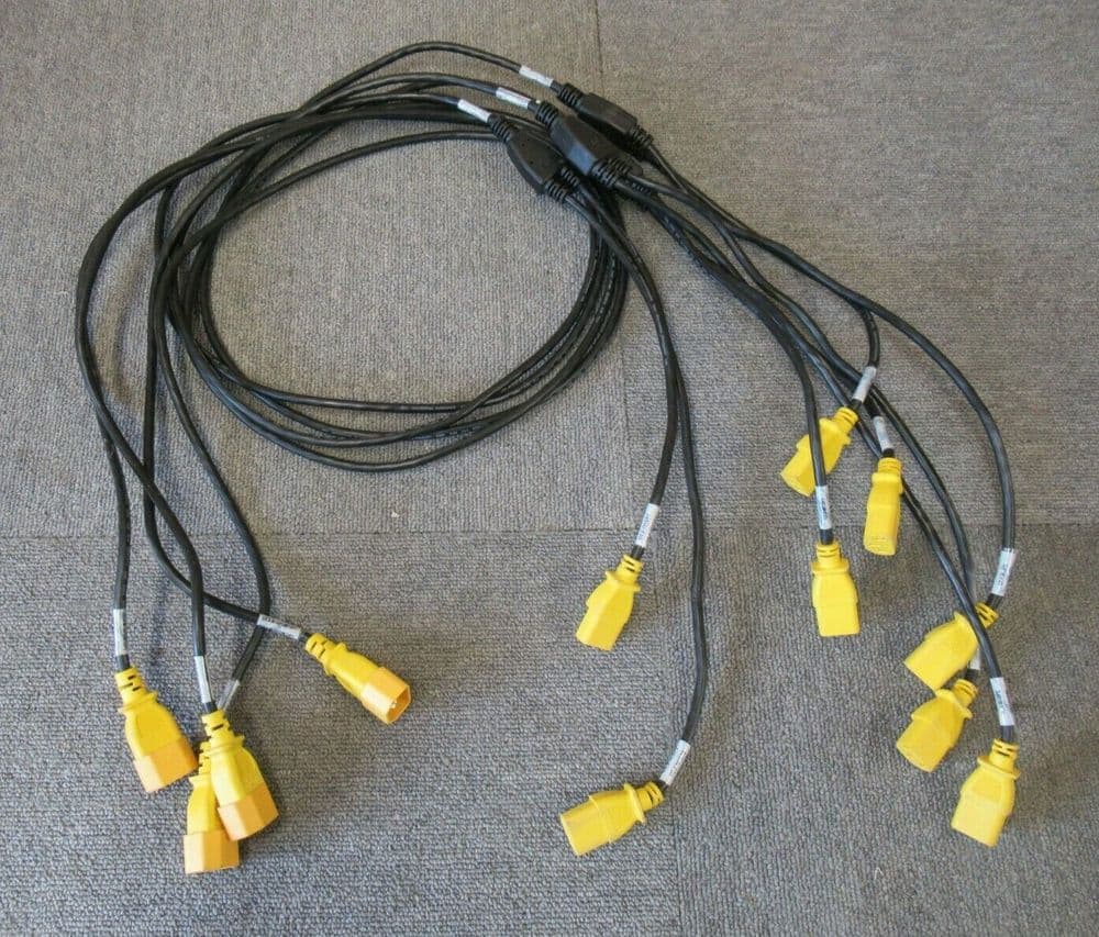 4 x IBM EMC 98Y4640 U2 5-M15P2/M13P1 C14 To Dual C13 Y Type Splitter ...