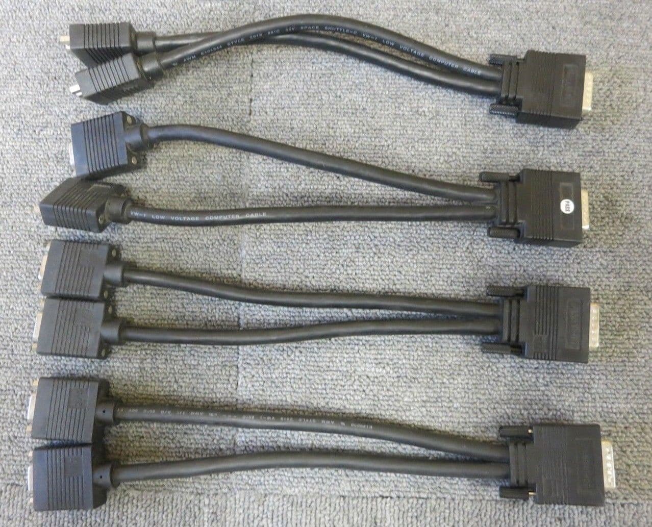 4 x Matrox 15941-00 DMS-60 LFH60 to Dual VGA 15 Pin Female Splitter Cable