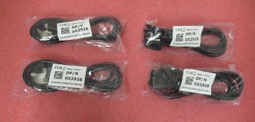 4 x New Dell X2926 1.8m (6ft) UK 3pin High Power C19 Power Cable 240-250V 13A