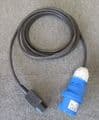 4.5M IEC C13 Female To IP44 16A Newlec Commando Blue Plug Male Power Lead Cable