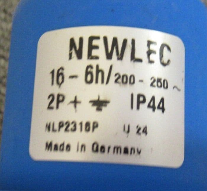 4 5M IEC C13 Female To IP44 16A Newlec Commando Blue Plug Male Power ...