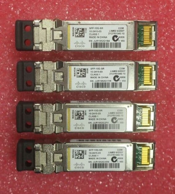 4x NEW Cisco 10-2415-03 SFP-10G-SR 10Gb Multi-mode 850nm SFP ...