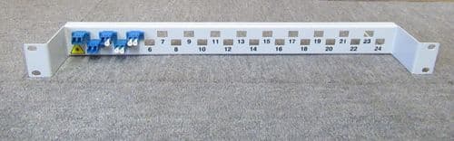 5 Port 1U 19" Loaded ST Adapter Optical Fibre Patch Panel