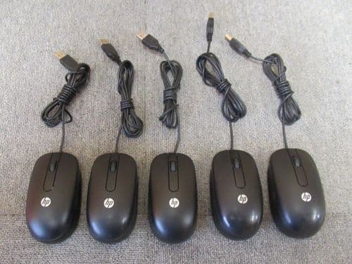 5 x HP U0035-O 672652-001 674316-001 USB Optical 2-Button Wired Scroll Mouse