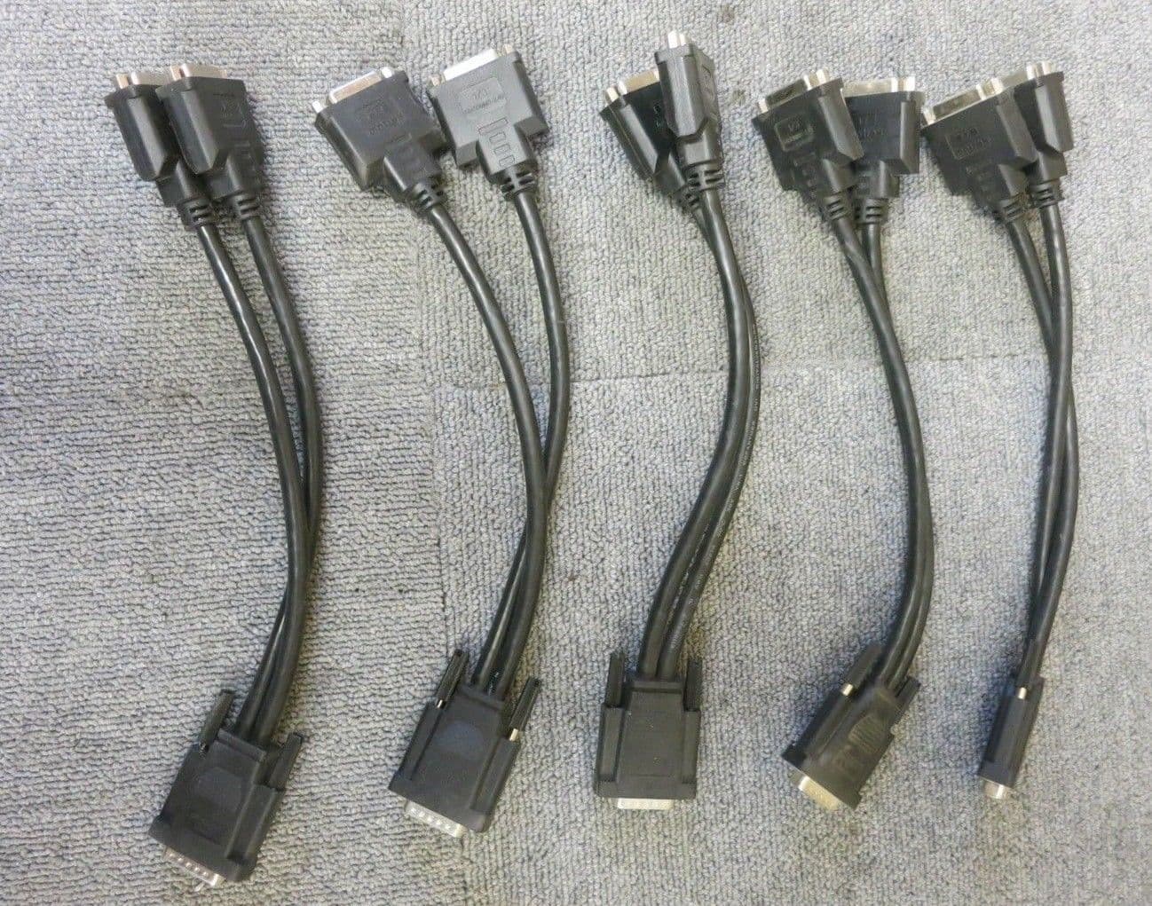 5 x Matrox F16123-00 DMS-60 LFH-60 Male To Dual DVI Female Video ...