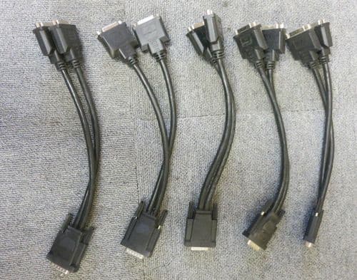5 x Matrox F16123-00 DMS-60 LFH-60 Male To Dual DVI Female Video Splitter Cable