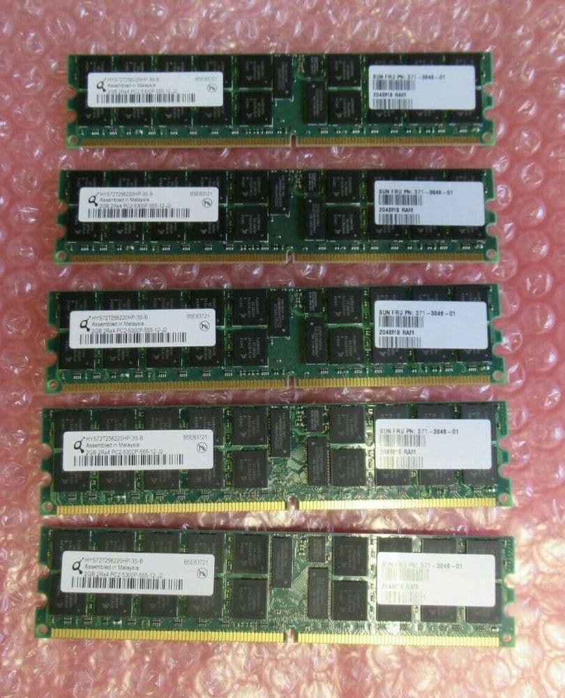 Barrette Mémoire RAM DDR2 ECC Qimonda 1 Go – PC2-5300 667MHz CL5 240-Pin – Occasion