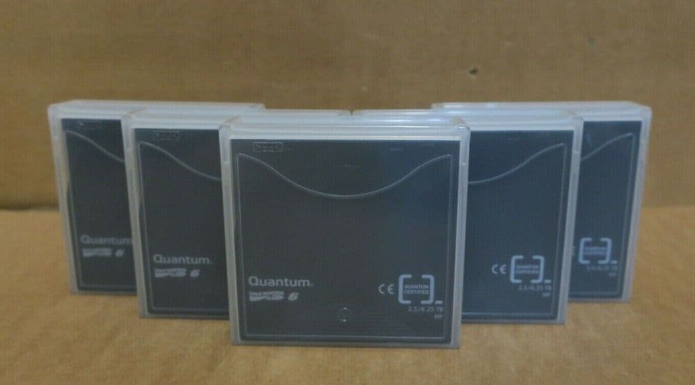 5 x Quantum MR-L6MQN-BC LTO Ultrium 6 2.5TB/6.25 Data Cartridge Tape Barcode
