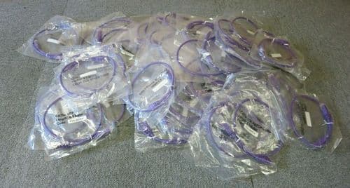 53 x New RJ45 Ethernet 0.5M Cat5e Purple UTP Patch Cable - P/N PALB05V