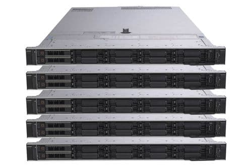 5x Dell PowerEdge R640 2x 12C Gold 5118 128GB Ram 2x 600GB HDD 10-Bay 1U Server