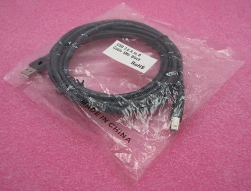 5x NEW USB 2.0 Black PC Data Cable 16ft 5m 5 Meter Type A to Type B - 2585NL-5BK