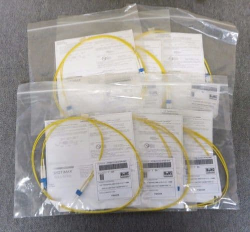6 x Avaya FPCWLCLC22 New Yellow FPC Teraspeed LC-LC 1.6mm Duplex LSZH 1.8M