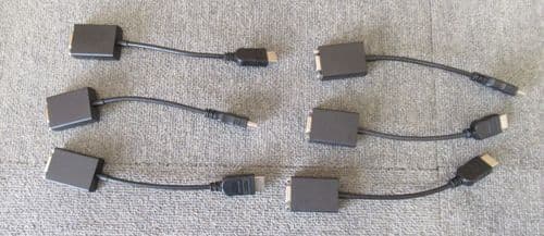 6 x Lenovo 03X7583 CH7101B-02 ThinkPad HDMI To VGA Monitor Adapter Cable 20cm