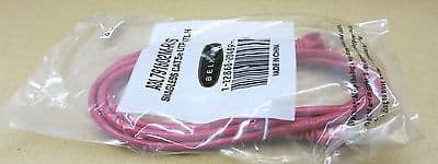 6 x NEW Belkin Red Cat5E UTP Snagless Patch Cable 2m - A3L791B02M