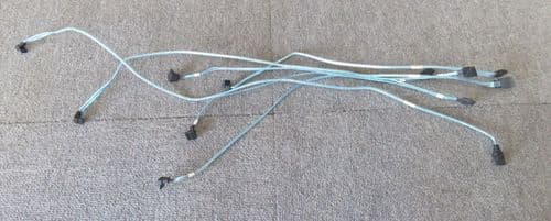 6 x Supermicro CBL-0180L-01 Straight To Right Angle SATA Cable 70cm 59cm 38cm