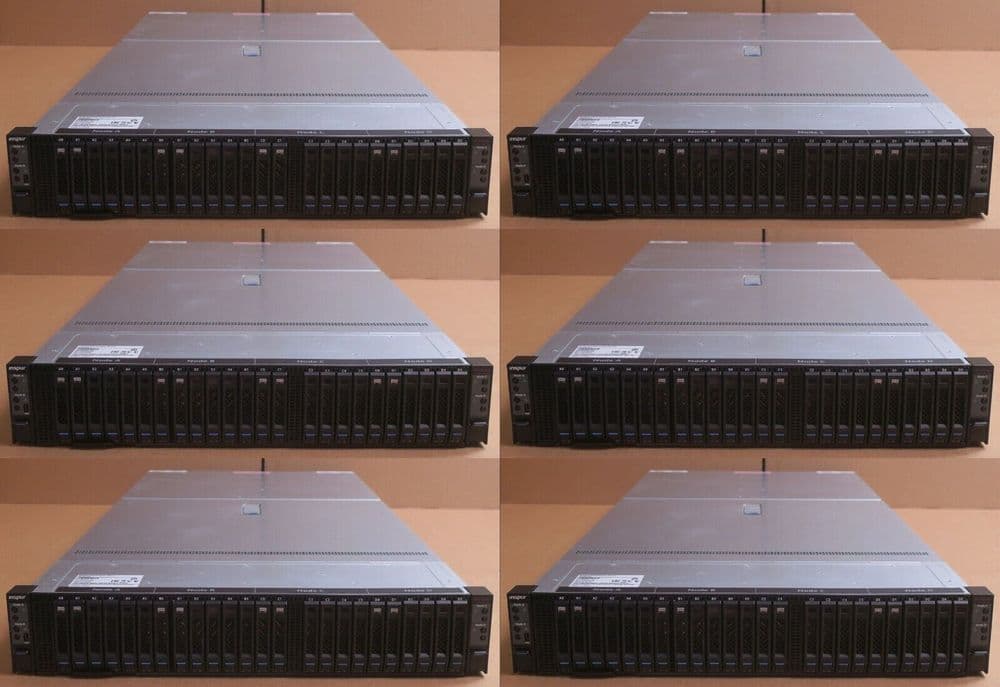 6x Inspur i24 2U 4-Node CTO Server 8 XEON Scalable CPU 8x SAS/SATA+16 NVMe 100GB