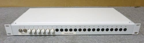 8 Port 19" 1U Rack Mount Fibre Optic White Patch Panel ST Multimode Adapters