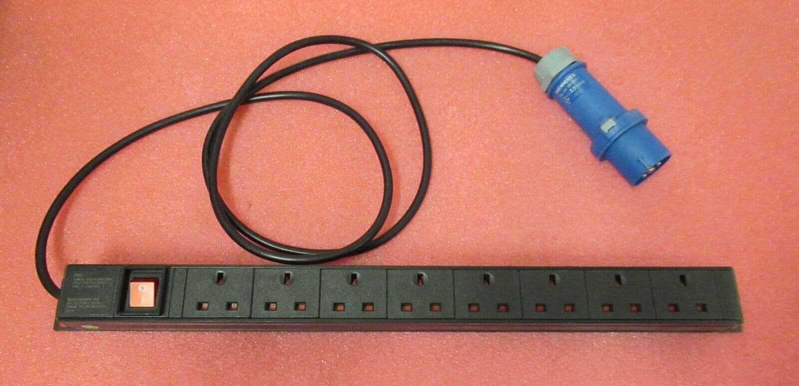 8 UK Output On/Off Switch Horizontal Powerstrip PDU 1 5M 1U 16A ...